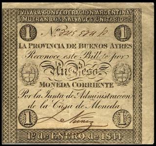 Peso Moneda Corriente - Emisión 1844-1851