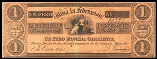 Peso Moneda Corriente - Emisión 1841-1844