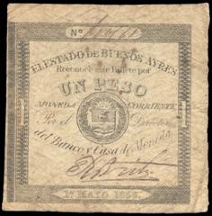 Peso Moneda Corriente - Emisión 1856-1857